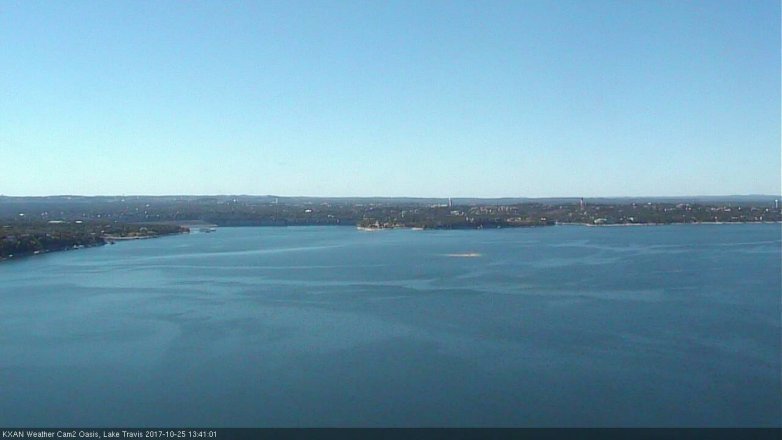 Lake Travis webcam, October 25, 2017 12:55 PM CT