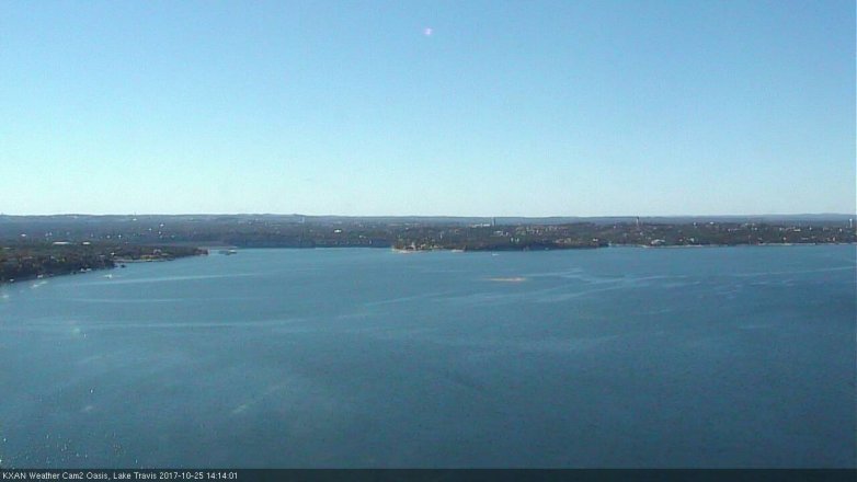 Lake Travis webcam, October 25, 2017 1:40 PM CT