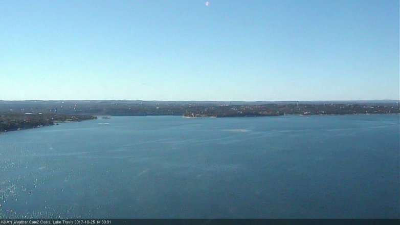 Lake Travis webcam, October 25, 2017 1:50 PM CT