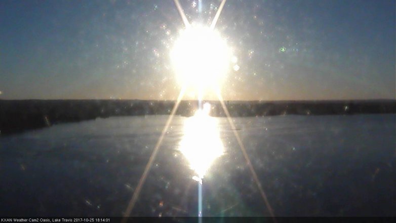 Lake Travis webcam, October 25, 2017 5:45 PM CT