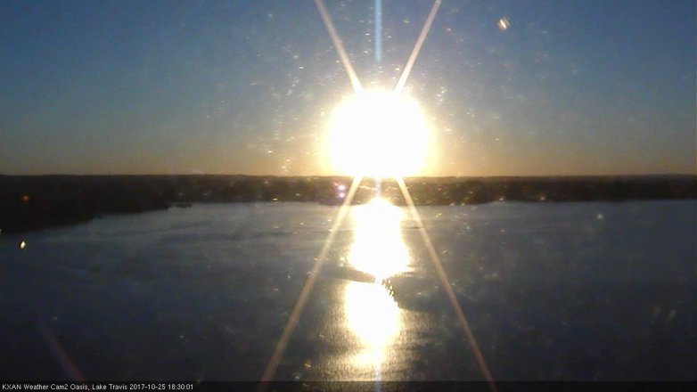 Lake Travis webcam, October 25, 2017 6:00 PM CT