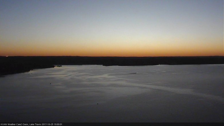 Lake Travis webcam, October 25, 2017 6:05 PM CT
