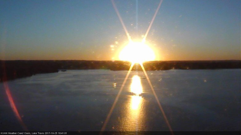 Lake Travis webcam, October 25, 2017 6:10 PM CT