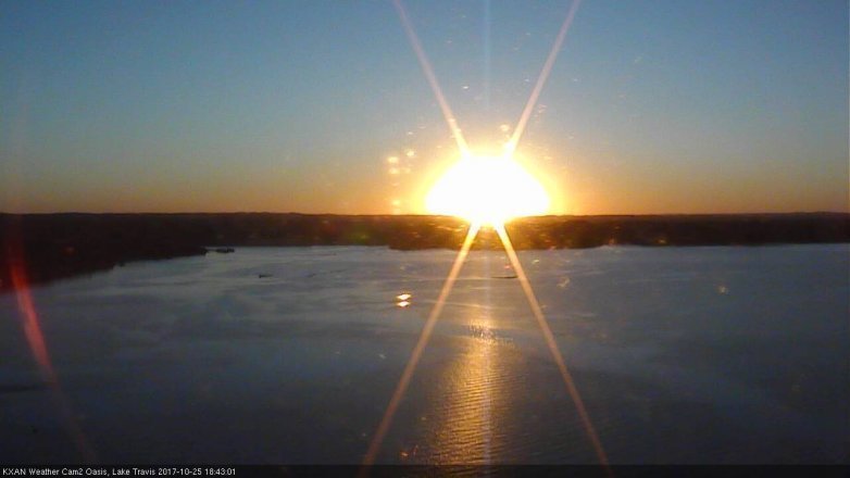 Lake Travis webcam, October 25, 2017 6:15 PM CT