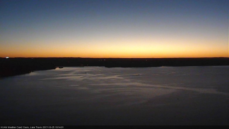 Lake Travis webcam, October 25, 2017 6:20 PM CT