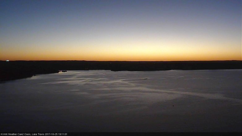 Lake Travis webcam, October 25, 2017 6:25 PM CT
