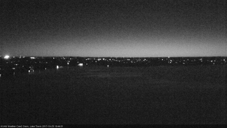 Lake Travis webcam, October 25, 2017 6:50 PM CT