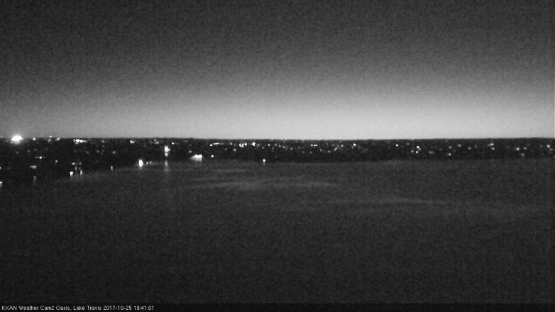 Lake Travis webcam, October 25, 2017 7:00 PM CT
