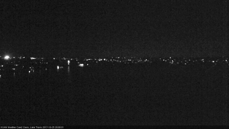 Lake Travis webcam, October 25, 2017 7:05 PM CT