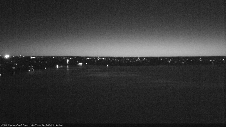 Lake Travis webcam, October 25, 2017 7:10 PM CT
