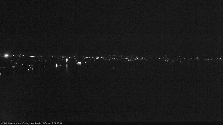 Lake Travis webcam, October 25, 2017 8:25 PM CT