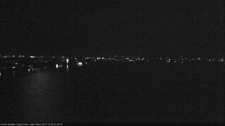 Lake Travis webcam, October 25, 2017 8:45 PM CT