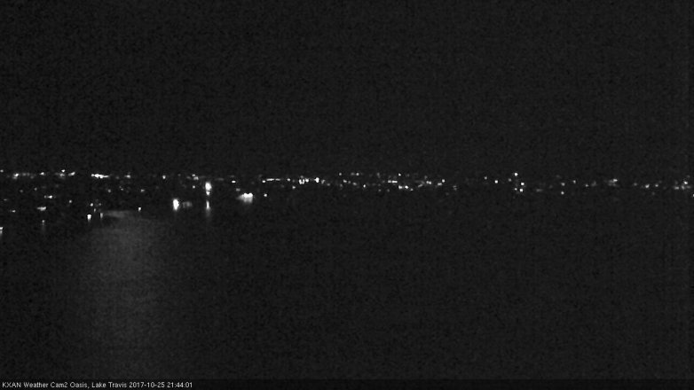 Lake Travis webcam, October 25, 2017 8:50 PM CT