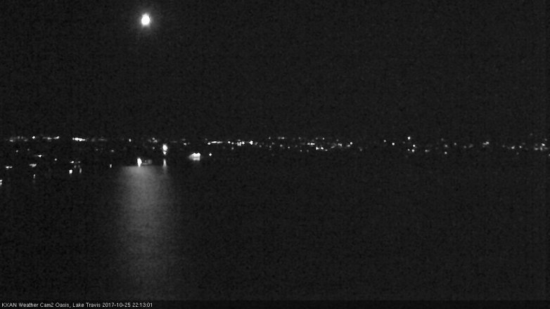 Lake Travis webcam, October 25, 2017 9:20 PM CT