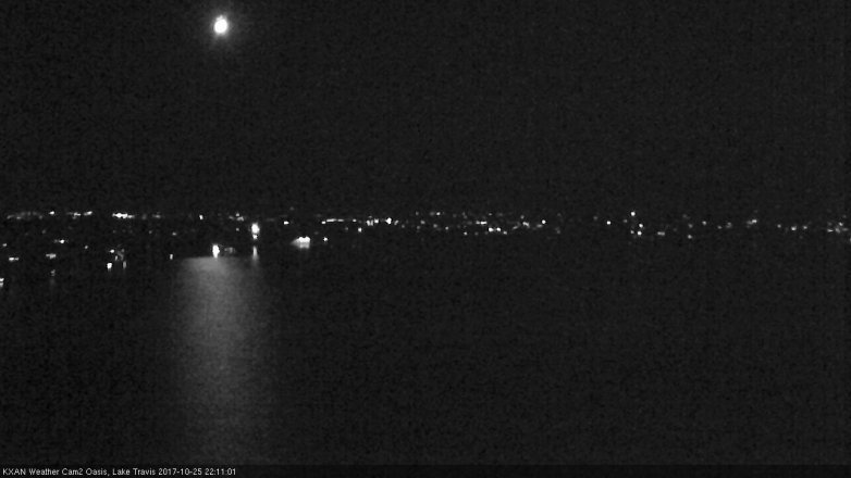 Lake Travis webcam, October 25, 2017 9:40 PM CT