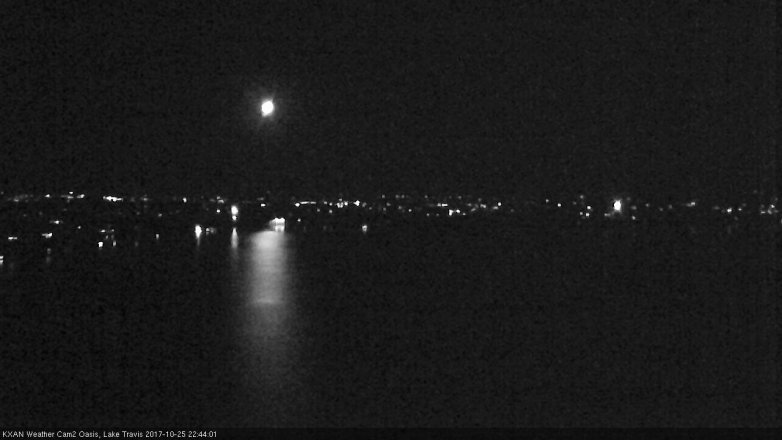 Lake Travis webcam, October 25, 2017 9:50 PM CT