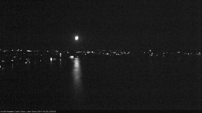 Lake Travis webcam, October 25, 2017 10:10 PM CT