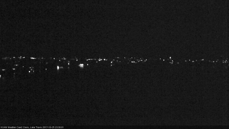 Lake Travis webcam, October 25, 2017 10:50 PM CT