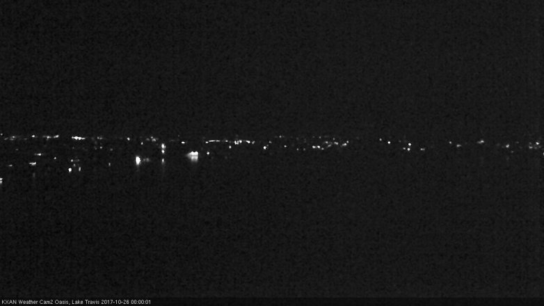 Lake Travis webcam, October 25, 2017 11:25 PM CT