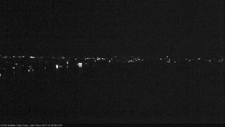 Lake Travis webcam, October 25, 2017 11:30 PM CT