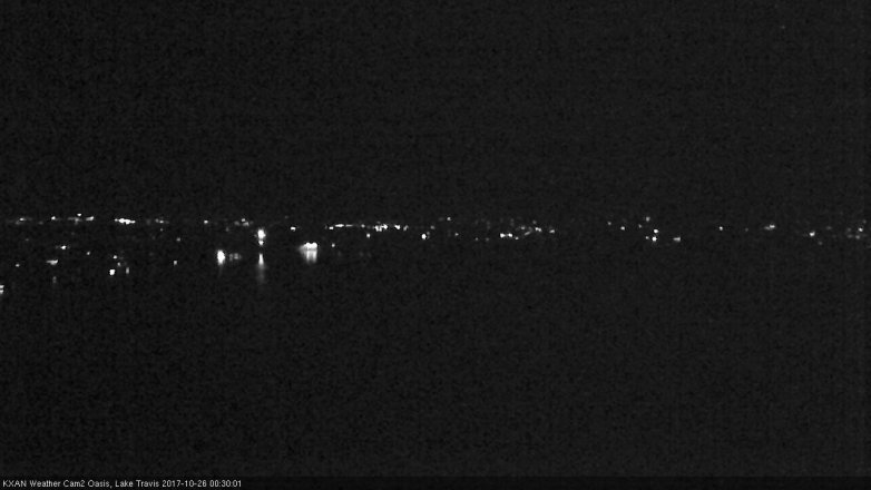 Lake Travis webcam, October 25, 2017 11:50 PM CT