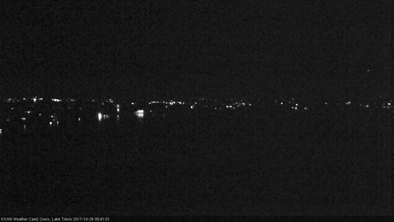 Lake Travis webcam, October 25, 2017 11:55 PM CT