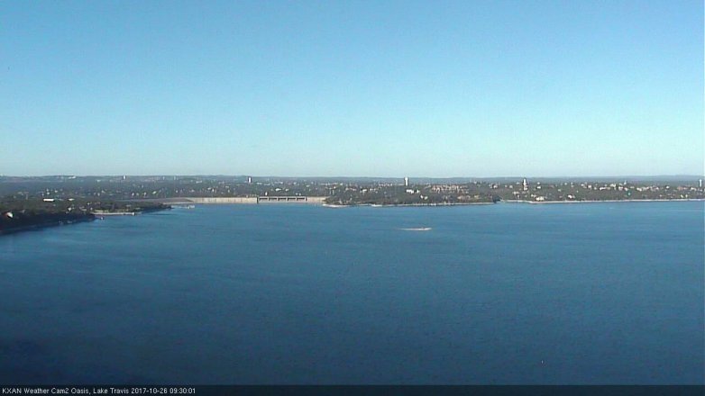 Lake Travis webcam, October 26, 2017 9:00 AM CT