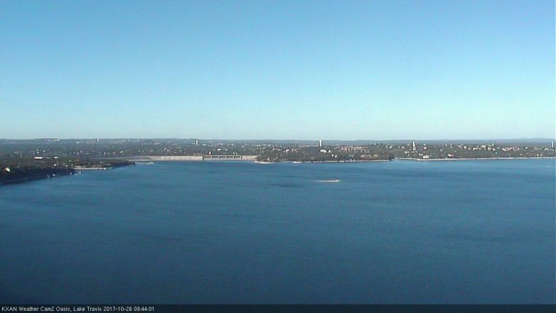 Lake Travis webcam, October 26, 2017 9:05 AM CT