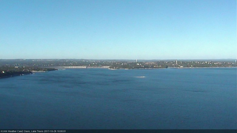 Lake Travis webcam, October 26, 2017 9:20 AM CT