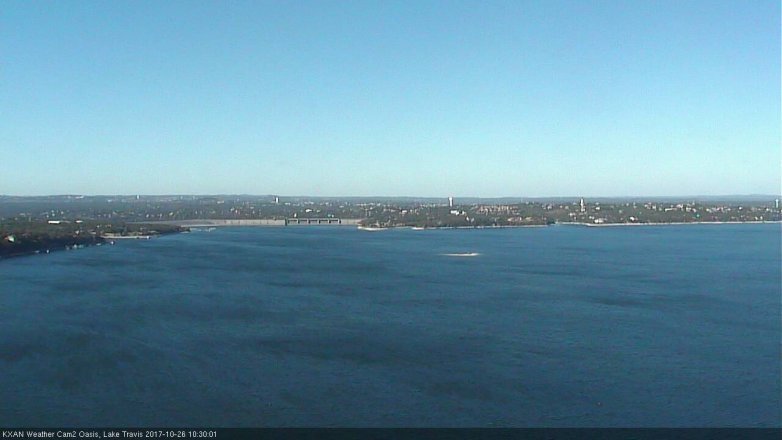Lake Travis webcam, October 26, 2017 9:35 AM CT