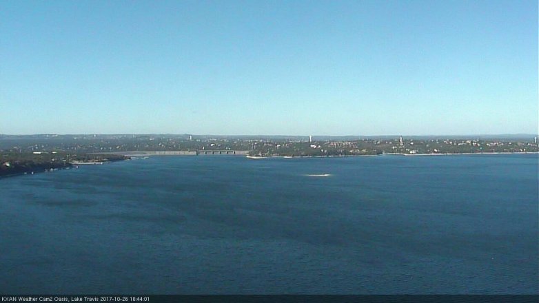 Lake Travis webcam, October 26, 2017 9:50 AM CT