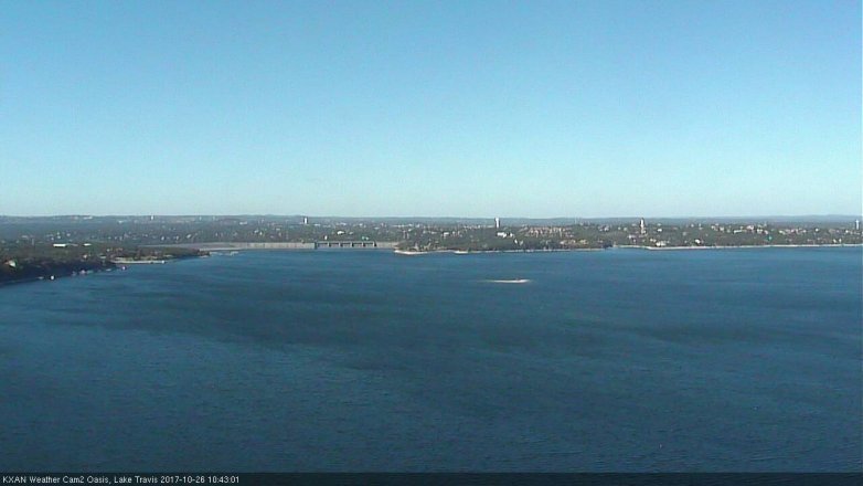 Lake Travis webcam, October 26, 2017 10:10 AM CT