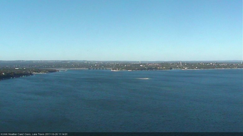 Lake Travis webcam, October 26, 2017 10:45 AM CT