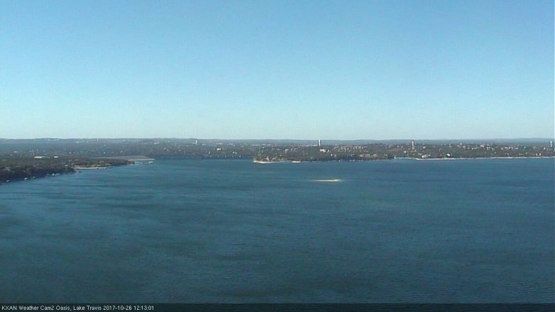 Lake Travis webcam, October 26, 2017 11:20 AM CT