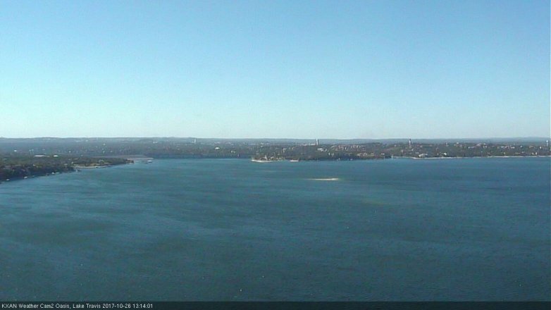 Lake Travis webcam, October 26, 2017 12:30 PM CT