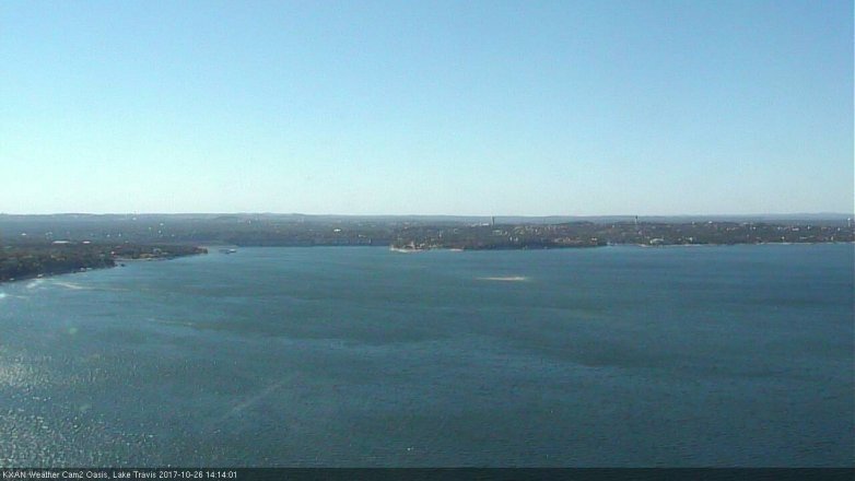 Lake Travis webcam, October 26, 2017 1:25 PM CT