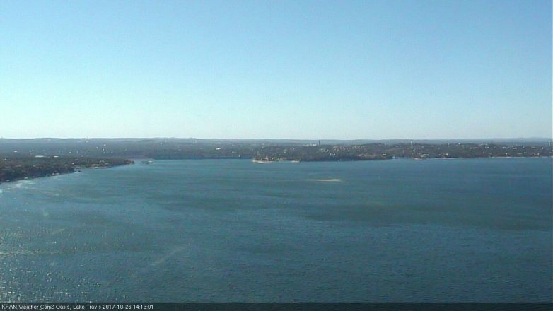 Lake Travis webcam, October 26, 2017 1:35 PM CT