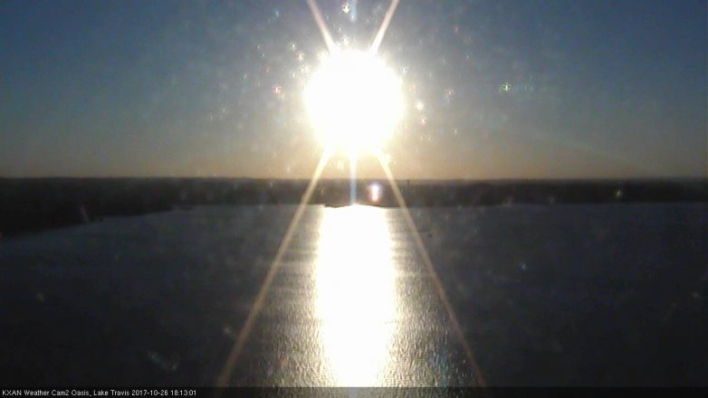 Lake Travis webcam, October 26, 2017 5:20 PM CT