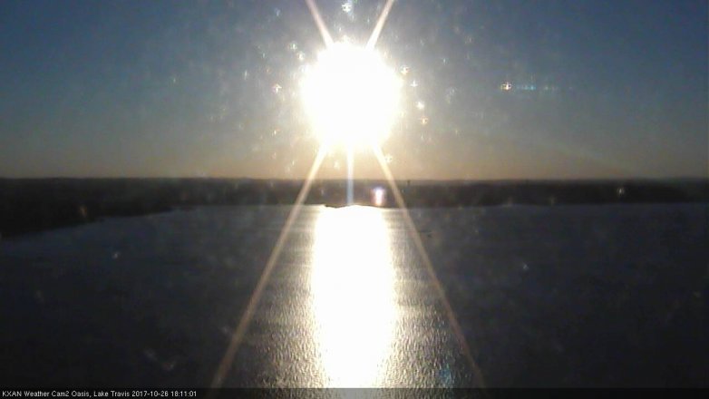 Lake Travis webcam, October 26, 2017 5:40 PM CT