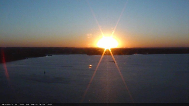 Lake Travis webcam, October 26, 2017 6:00 PM CT
