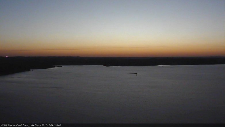 Lake Travis webcam, October 26, 2017 6:05 PM CT