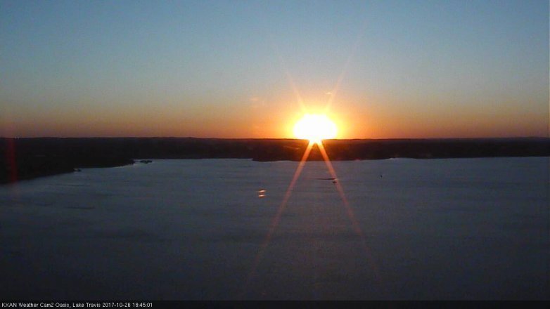 Lake Travis webcam, October 26, 2017 6:15 PM CT