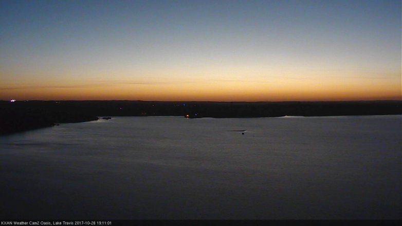 Lake Travis webcam, October 26, 2017 6:25 PM CT