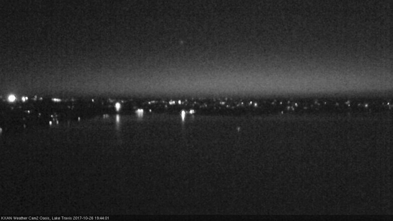 Lake Travis webcam, October 26, 2017 6:55 PM CT