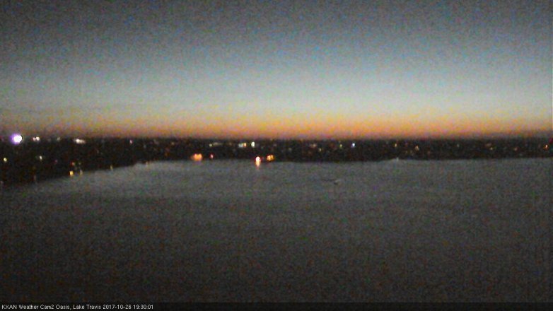 Lake Travis webcam, October 26, 2017 7:00 PM CT