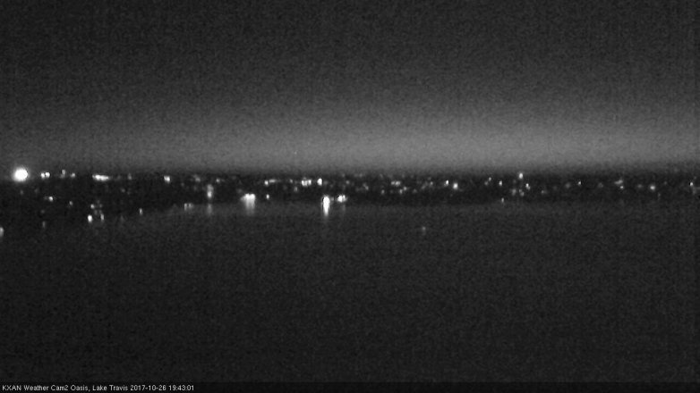 Lake Travis webcam, October 26, 2017 7:15 PM CT