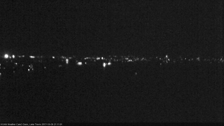 Lake Travis webcam, October 26, 2017 8:30 PM CT