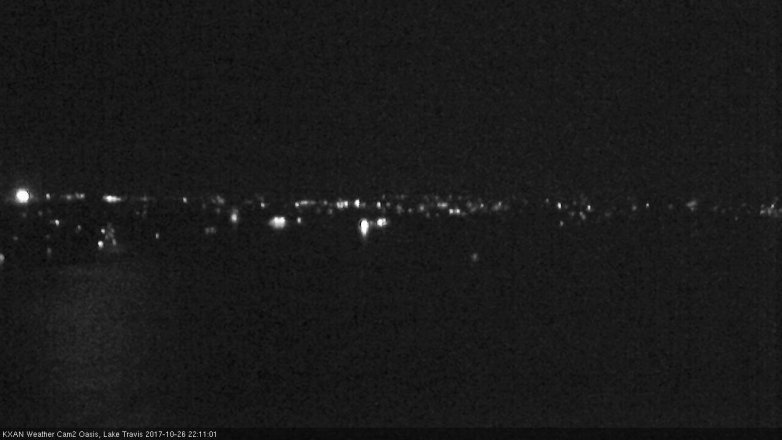 Lake Travis webcam, October 26, 2017 9:40 PM CT