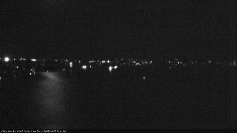 Lake Travis webcam, October 26, 2017 9:45 PM CT