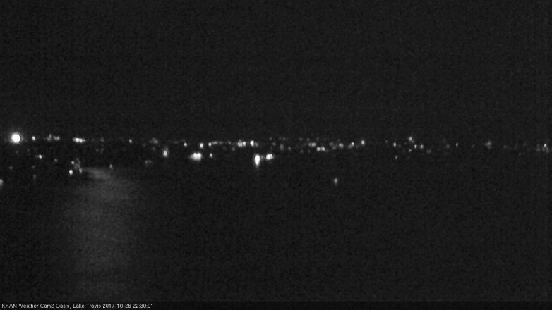 Lake Travis webcam, October 26, 2017 9:50 PM CT